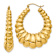 14k Yellow Gold 1 5/8" Polished Scalloped Hoop Earrings