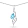 Natural Sky Blue Topaz Sterling Silver Pear Shape Pendant with Chain