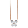 14K Rose Gold Butterfly Pendant G H I True Light Moissanite Pendant with Chain