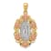 14K Yellow and Rose Gold with White Rhodium Guadalupe Pendant