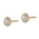14K Yellow Gold 6.75mm Cubic Zirconia Stud Earrings