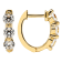 White Cubic Zirconia 14k Yellow Gold Hoops With Velvet Gift Box 0.50ctw