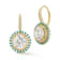 Rachel Zoe White CZ and Turquoise Halo Drop Earrings in 14K Gold Over
Sterling Silver