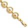 14k Yellow Gold Textured Claddagh Circle Horizontal Link Bracelet