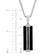 Robert Alton Men's Dog Tag Pendant With Chain In Black Ion-Plated
Stainless Steel 0.10ctw