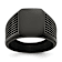 Stainless Steel Polished Black IP-plated Signet Ring