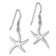 Rhodium Over Sterling Silver Polished Starfish Dangle Earrings