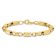 14K Yellow Gold Polished and Grooved Fancy Link Men's Bracelet