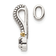 Rhodium Over Sterling Silver Antiqued with 14k Accent Created Sapphire
Chain Slide Pendant