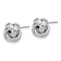 Rhodium Over 14k White Gold Polished 12mm Love Knot Stud Earrings