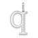 14K White Gold Diamond Lower Case Letter P Initial Pendant