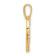 14k Yellow Gold Polished Cubic Zirconia Heart with Infinity Pendant