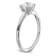 Rhodium Over 14K White Gold 1 ct. D E F Pure Light Round Moissanite
Solitaire Ring