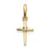 14k Yellow Gold Children's Cross Pendant with Cubic Zirconia Stone