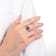 Round Amethyst with White Sapphire Accents Crossover Ring, 1.12ctw