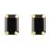 6x4mm Emerald Cut Black Onyx 10k Yellow Gold Stud Earrings