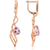 Purple Amethyst 14K Rose Gold Over Sterling Silver Pear Drop Earrings