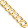 14k Yellow Gold 6.75mm Solid Open Concave Curb 22 Inch Chain