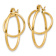 14k Yellow Gold 15/16" Fashion Circle Hoop Earrings