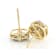 Diamond 10k Yellow Gold Cluster Earrings 1.00ctw