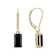 Black Spinel Rectangular Dangle Earrings In 18K Gold Over Sterling
Silver 3.40ctw