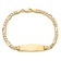 14k Yellow Gold Soft Diamond Shape Flat Figaro Link ID Bracelet