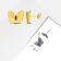 1/7 CT TGW Amethyst Butterfly Stud Earrings in Yellow Plated Sterling Silver