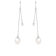 9-10mm White Cultured Freshwater Pearl and Cubic Zirconia Rhodium Over
Sterling Silver Earrings