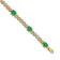 14k Yellow Gold and Rhodium Over 14k Yellow Gold Diamond and Emerald
Infinity Bracelet
