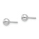 Rhodium Over 14k White Gold Polished 4mm Ball Stud Earrings