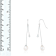 9-10mm White Cultured Freshwater Pearl and Cubic Zirconia Rhodium Over
Sterling Silver Earrings