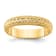 14K Yellow Gold 3mm Design Etched Wedding Band