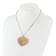Dipped in 24k Gold Aspen Leaf Pendant with Cable Link 20 Inch Gold-tone Chain
