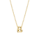 CZ Initial B Tennis Necklace And Pendant Set In 14K Gold Over Brass 4.05ctw