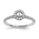 Rhodium Over 14K White Gold Eternal Promise Lab Grown Diamond Halo
Complete Ring 0.748ctw