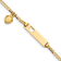 14k Yellow Gold Cut-out Heart with Dangling Heart Children's Curb Link
ID Bracelet