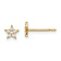 14k Yellow Gold 5.42mm Star with Cubic Zirconia Stud Earrings