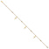 10k Yellow Gold Polished and Textured Cross Charm Cable Link Anklet