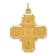 14K Yellow Gold Solid Polished and Satin Medium 4-Way Medal Pendant