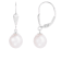 7-8mm white cultured freshwater pearl rhodium over sterling silver earrings