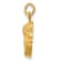 14K Yellow Gold Hollow Polished and Satin Small Jesus Medal Pendant