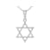 Diamond Cut Star Of David Pendant Necklace In Sterling Silver 18 Inch
