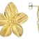 Gold-Tone Oversize Flower Earrings