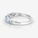 Swiss Blue Topaz and White Topaz Sterling Silver 5 Stone Band Ring