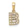 14K Yellow Gold Diamond Letter B Initial with Bail Pendant