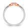 14K Two-tone White and Rose Gold First Promise Diamond Promise Ring 0.16ctw