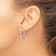 Rhodium Over Sterling Silver 2.7x25mm Twisted Hoop Earrings