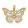 14k Two-tone Gold  Diamond-Cut Polished Open Butterfly Pendant