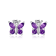 Purple Amethyst Sterling Silver Butterfly Earrings