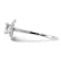 Rhodium Over 14K White Gold Diamond Complete Double Halo Engagement Ring 0.92ctw